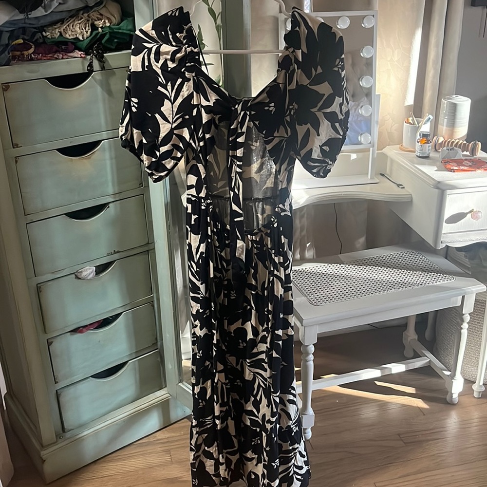 The perfect floral, flows, Spring, Summer, Vacation, Wedding dress!